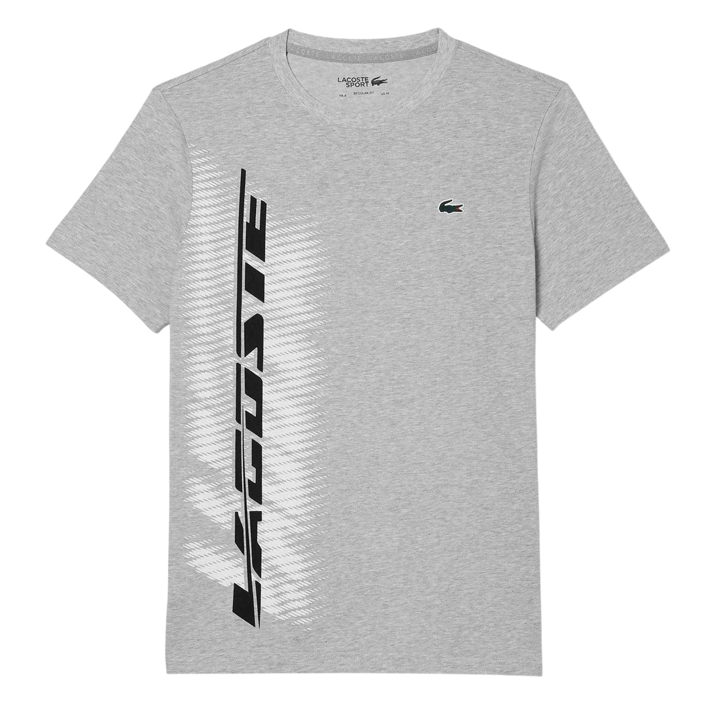 Grey - Front - Lacoste Mens Logo Loose T-Shirt