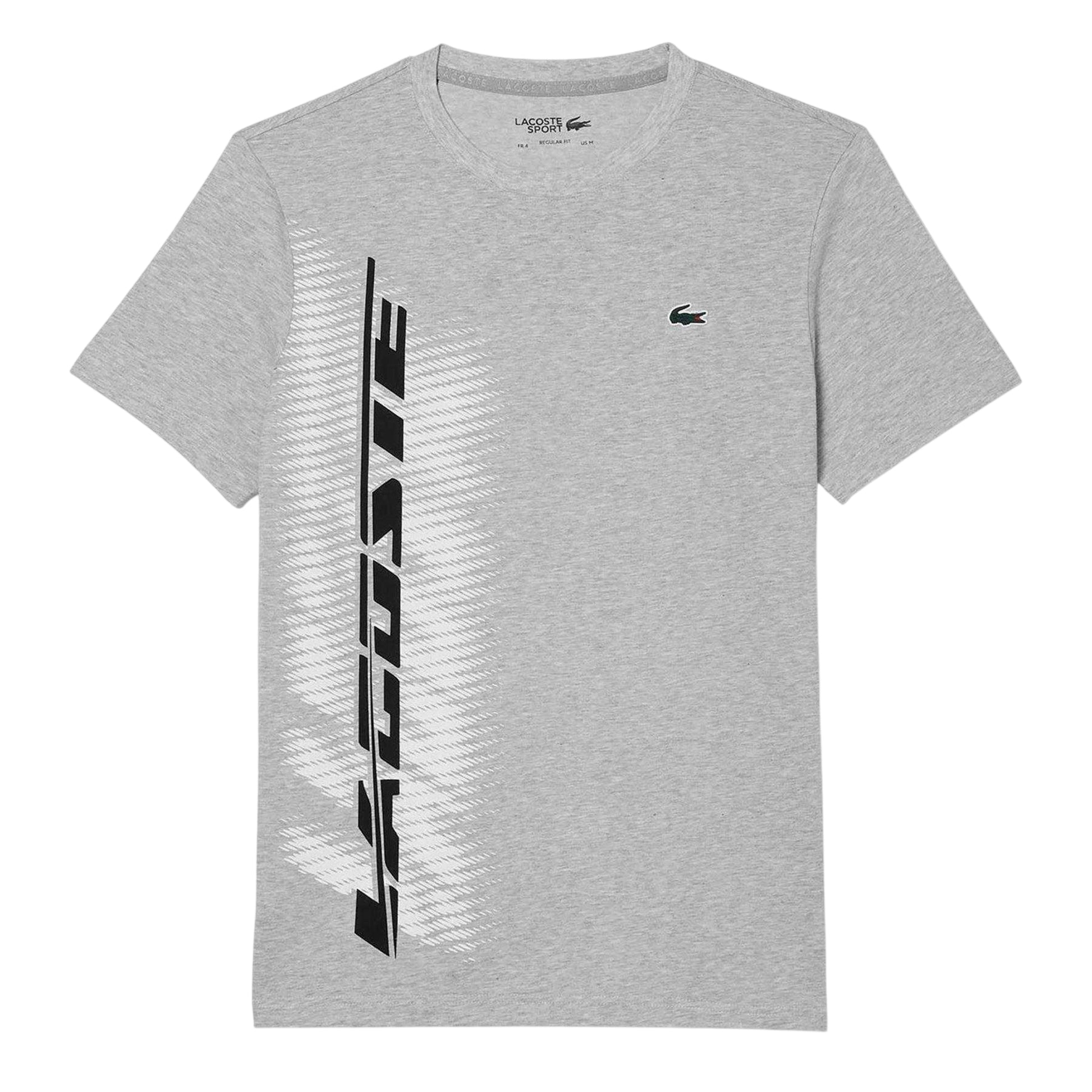Grey - Front - Lacoste Mens Logo Loose T-Shirt