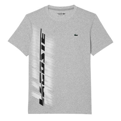 Grey - Front - Lacoste Mens Logo Loose T-Shirt