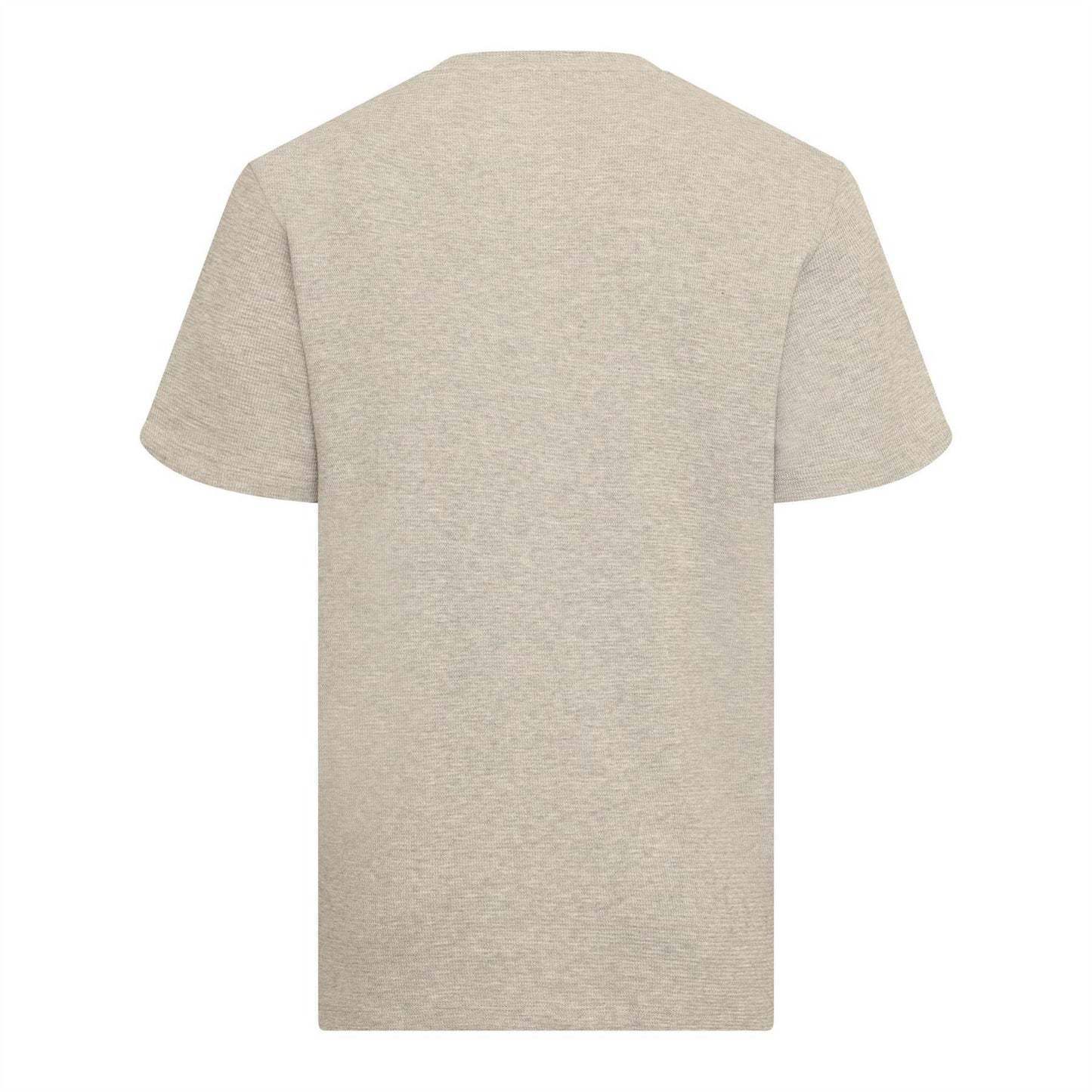 Silver Grey - Back - Lacoste Mens Waffle Cotton Blend T-Shirt
