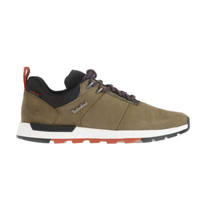 Khaki Green - Side - Timberland Mens Field Trekker Leather Hiking Shoes