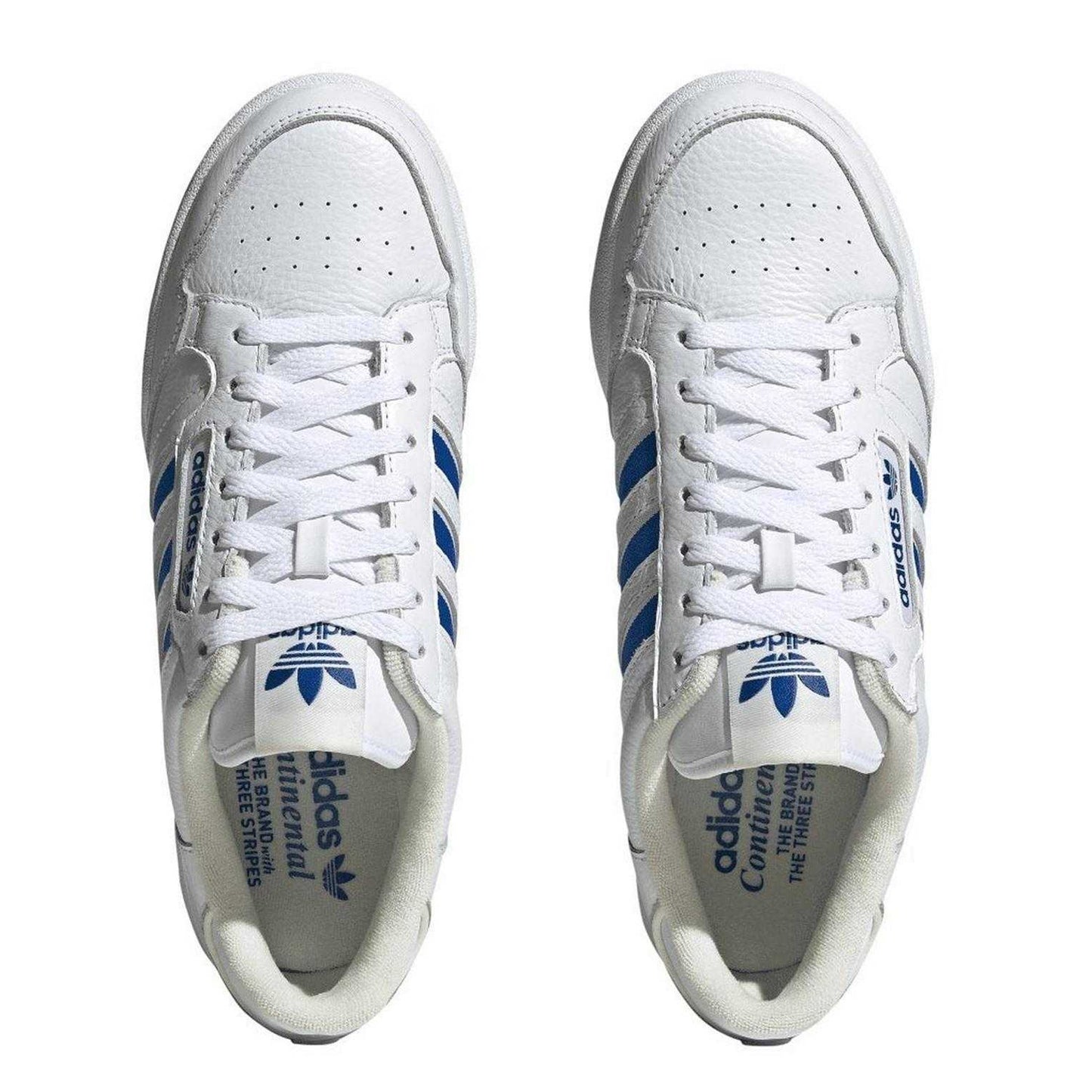 White - Side - Adidas Mens Originals Continental 80 Stripes Leather Trainers