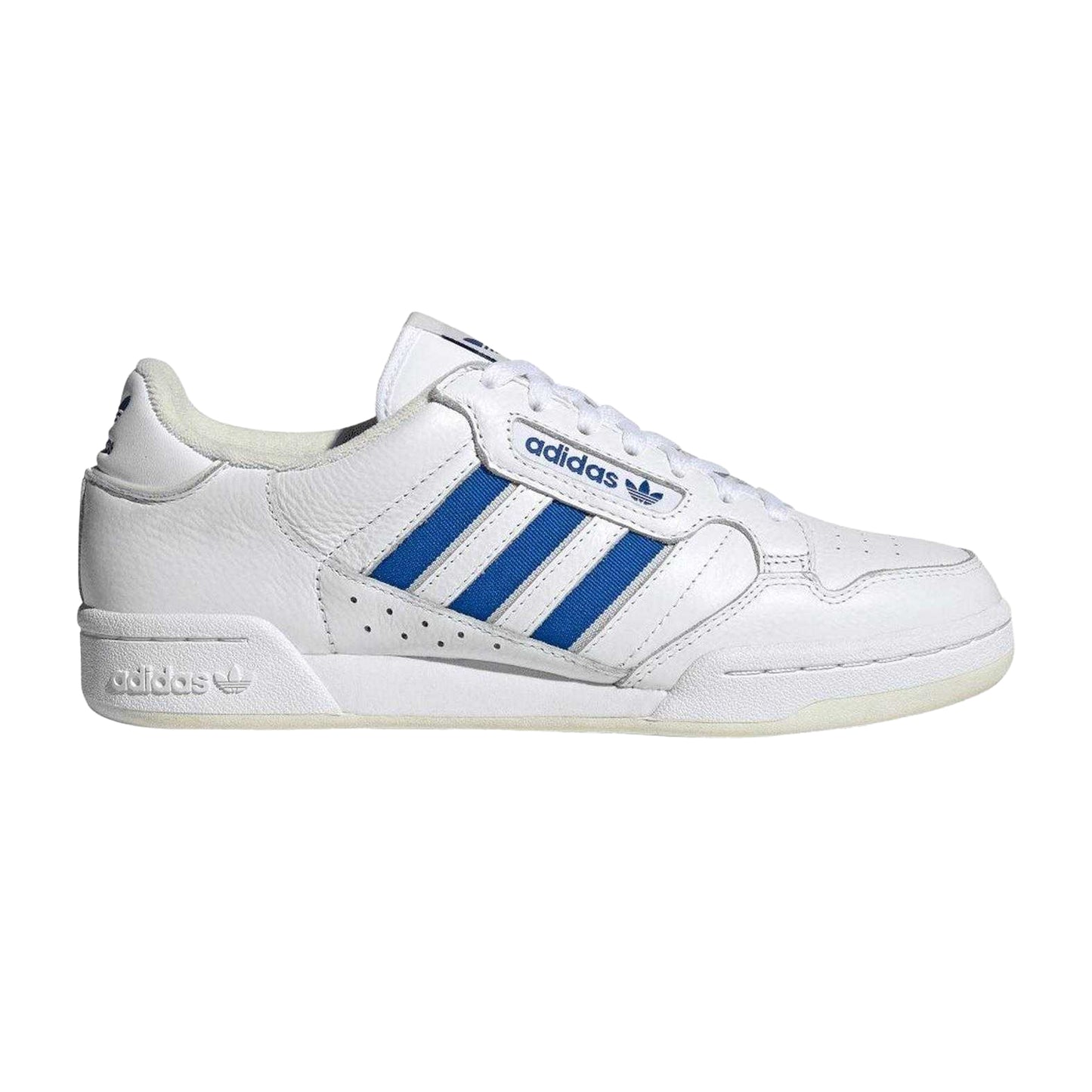 White - Front - Adidas Mens Originals Continental 80 Stripes Leather Trainers