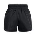 Black - Back - Under Armour Womens-Ladies Crinkle Woven Shorts