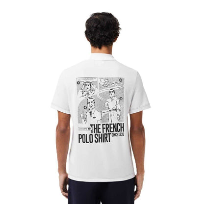 White - Back - Lacoste Mens The French Regular Polo Shirt