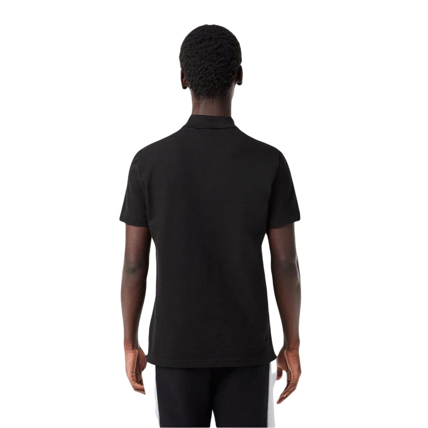 Black-Silver - Back - Lacoste Mens Colour Block Petit Pique Regular Polo Shirt