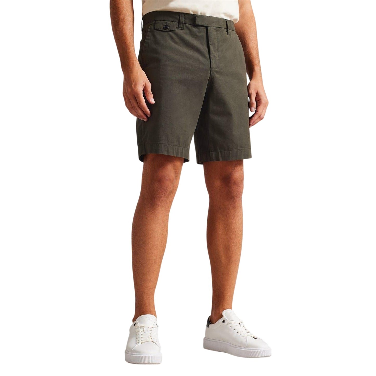 Khaki Tone - Side - Ted Baker Mens Chino Shorts