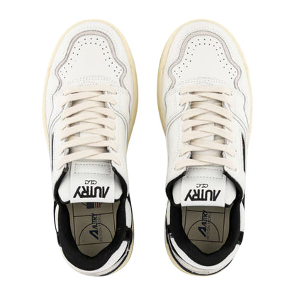 White-Black - Lifestyle - Autry Unisex Adult Logo Leather Trainers