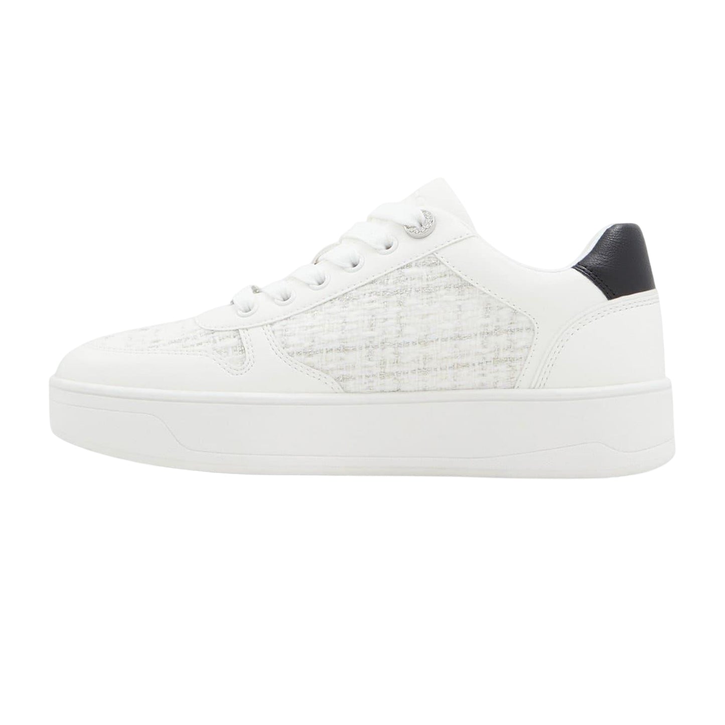 White-Black - Side - Aldo Womens-Ladies Marisette Platform Trainers