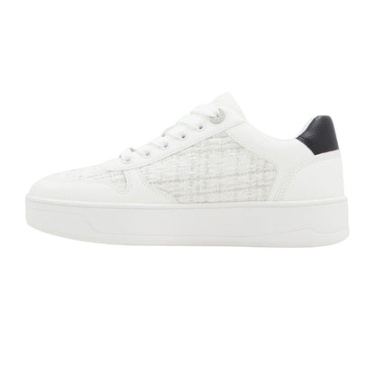 White-Black - Side - Aldo Womens-Ladies Marisette Platform Trainers