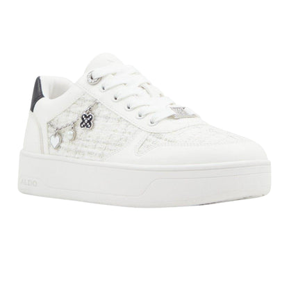 White-Black - Front - Aldo Womens-Ladies Marisette Platform Trainers