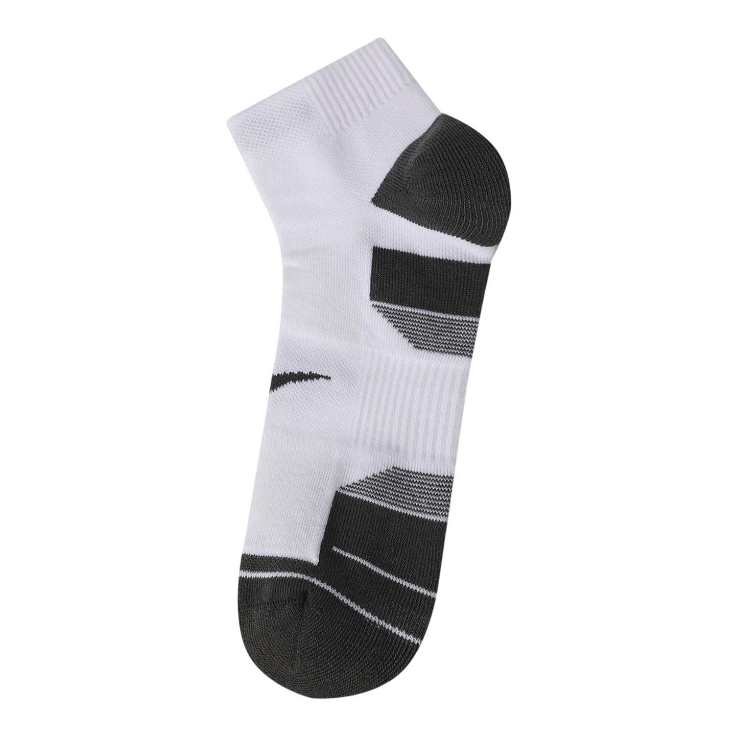 White - Side - Everlast Mens Cushioned Fitted Ankle Socks (Pack of 2)