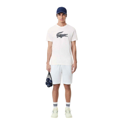 White - Lifestyle - Lacoste Mens Logo Quick Dry Regular T-Shirt