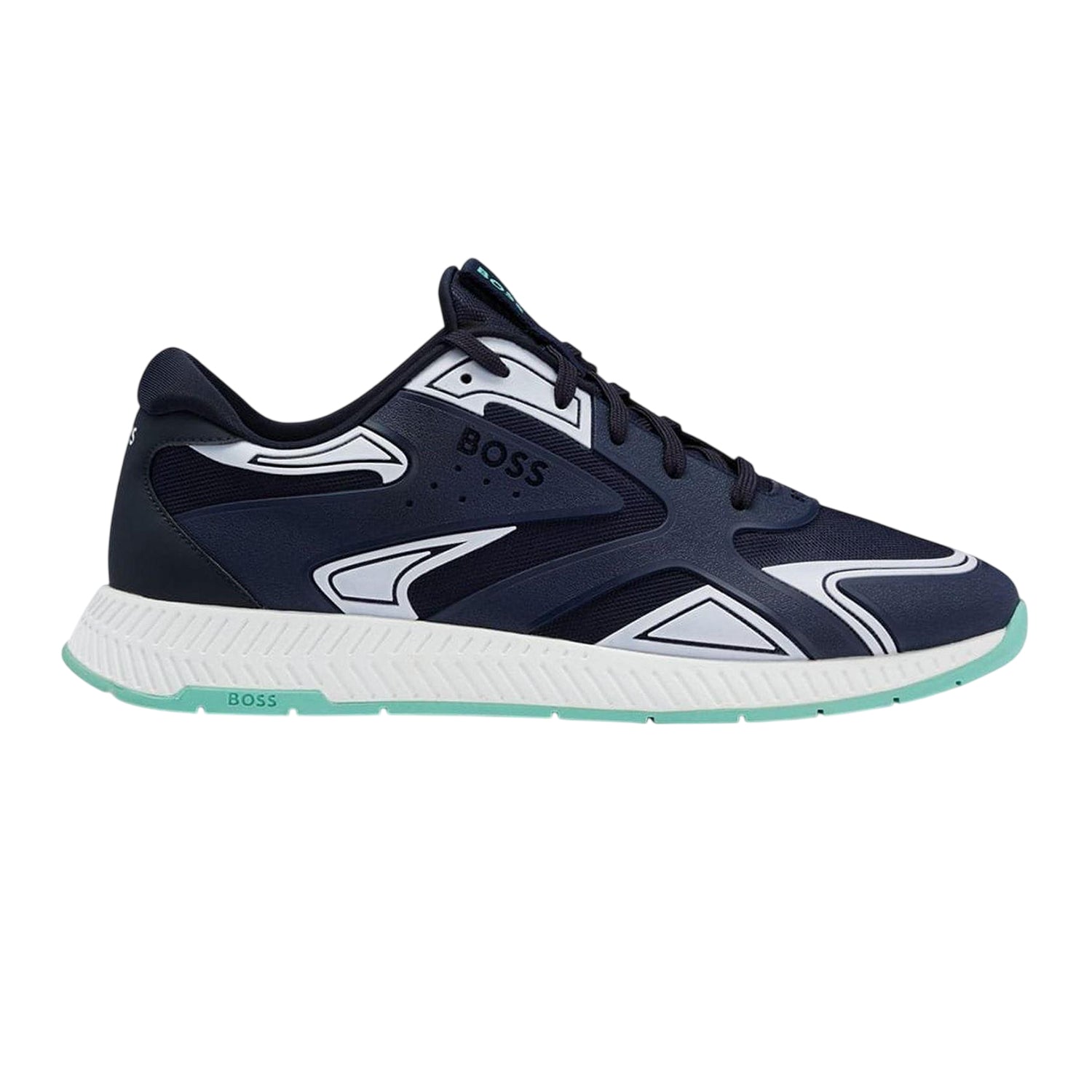 Blue - Back - Boss Mens Running Trainers
