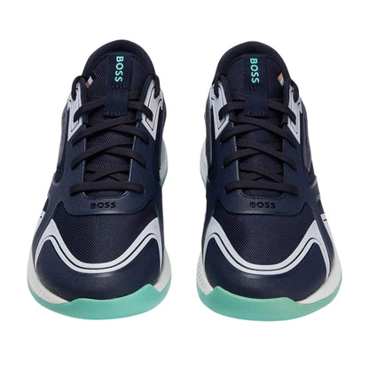 Blue - Side - Boss Mens Running Trainers