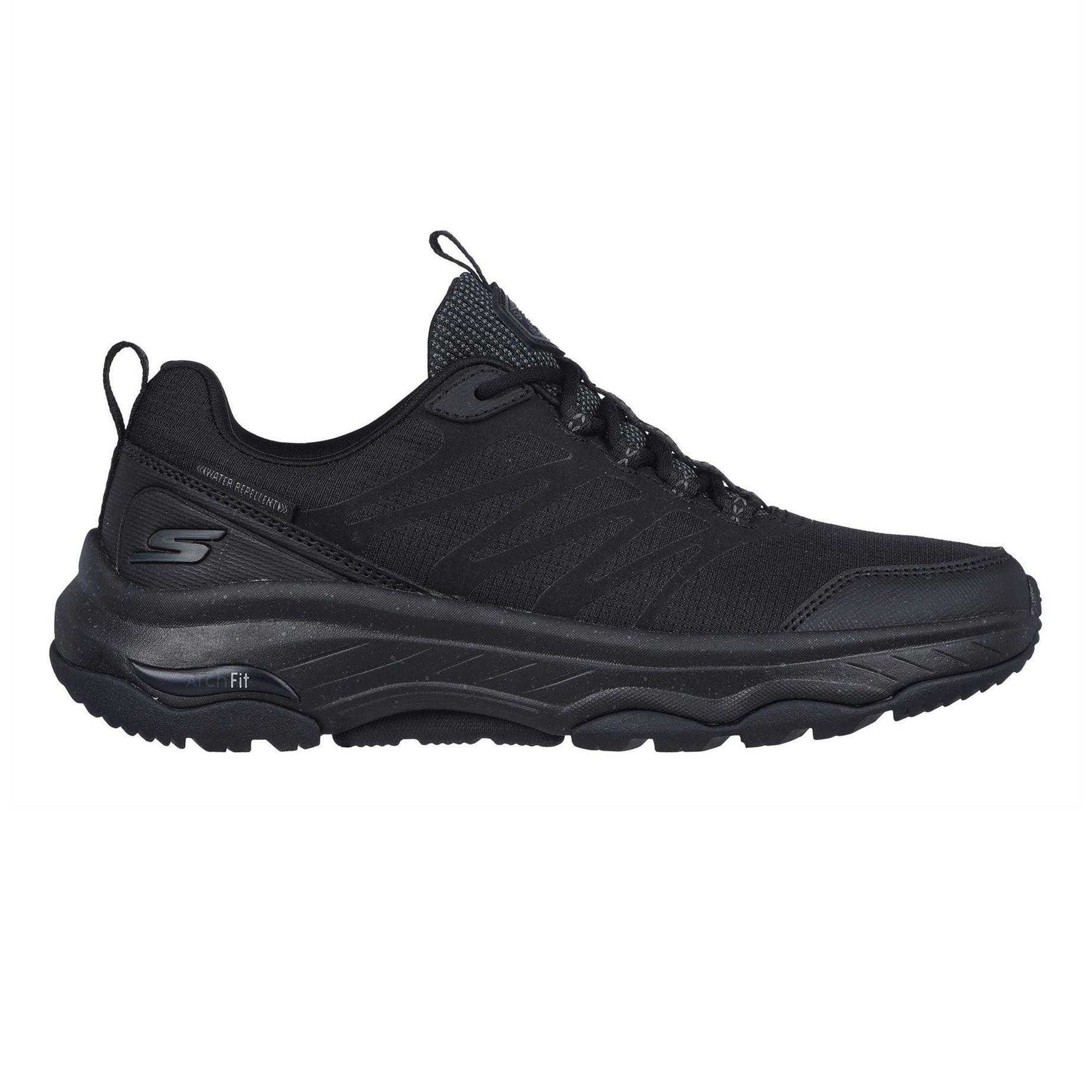 Black - Side - Skechers Womens-Ladies Slip-on Trainers