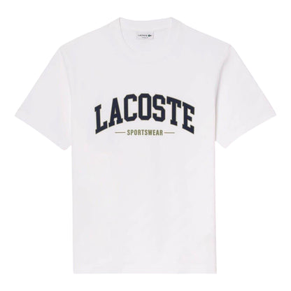 White - Front - Lacoste Unisex Adult Arched Logo T-Shirt