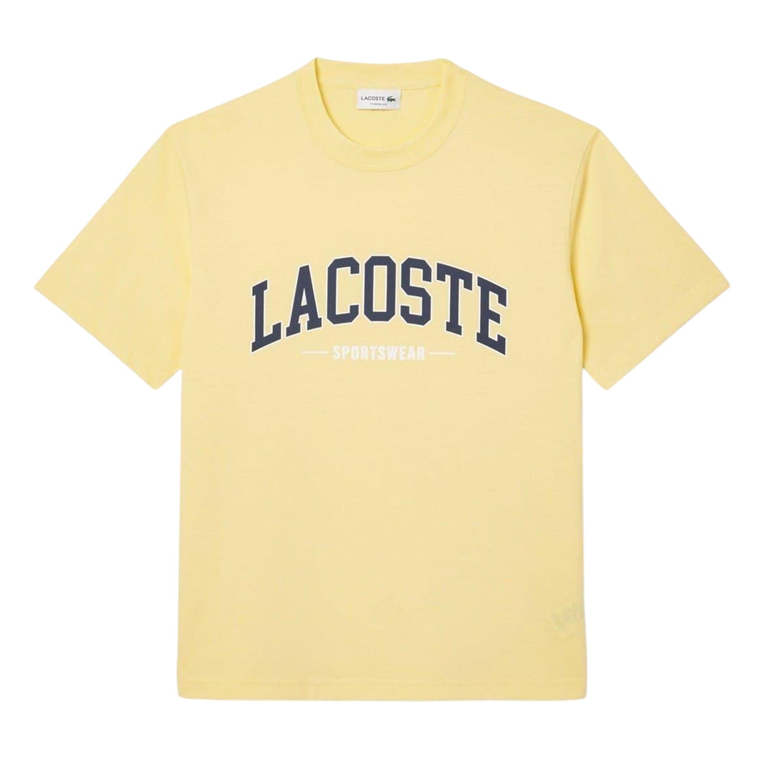 Yellow - Front - Lacoste Unisex Adult Arched Logo T-Shirt