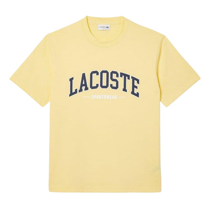 Yellow - Front - Lacoste Unisex Adult Arched Logo T-Shirt