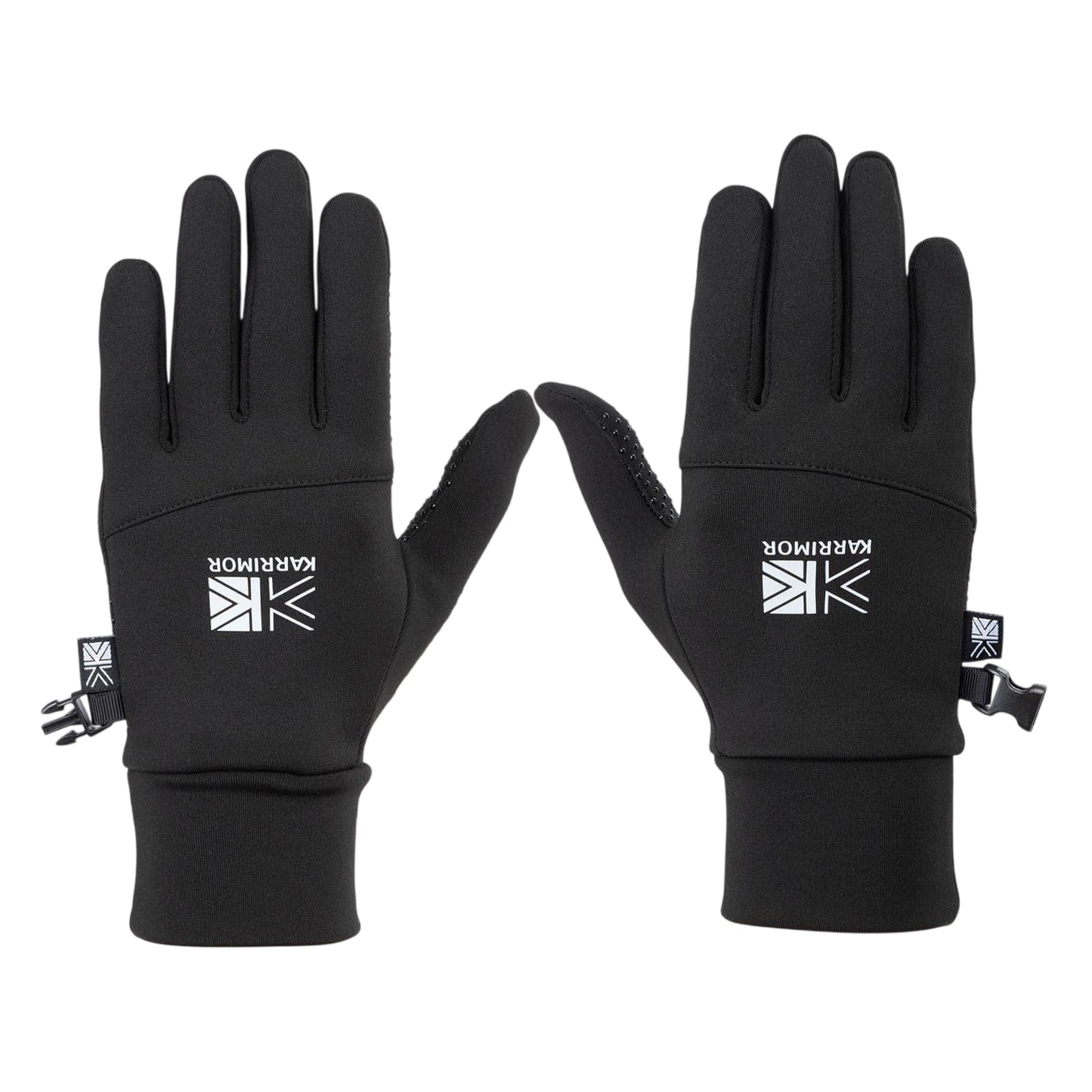 Black - Front - Karrimor Childrens-Kids Logo Thermal Gloves