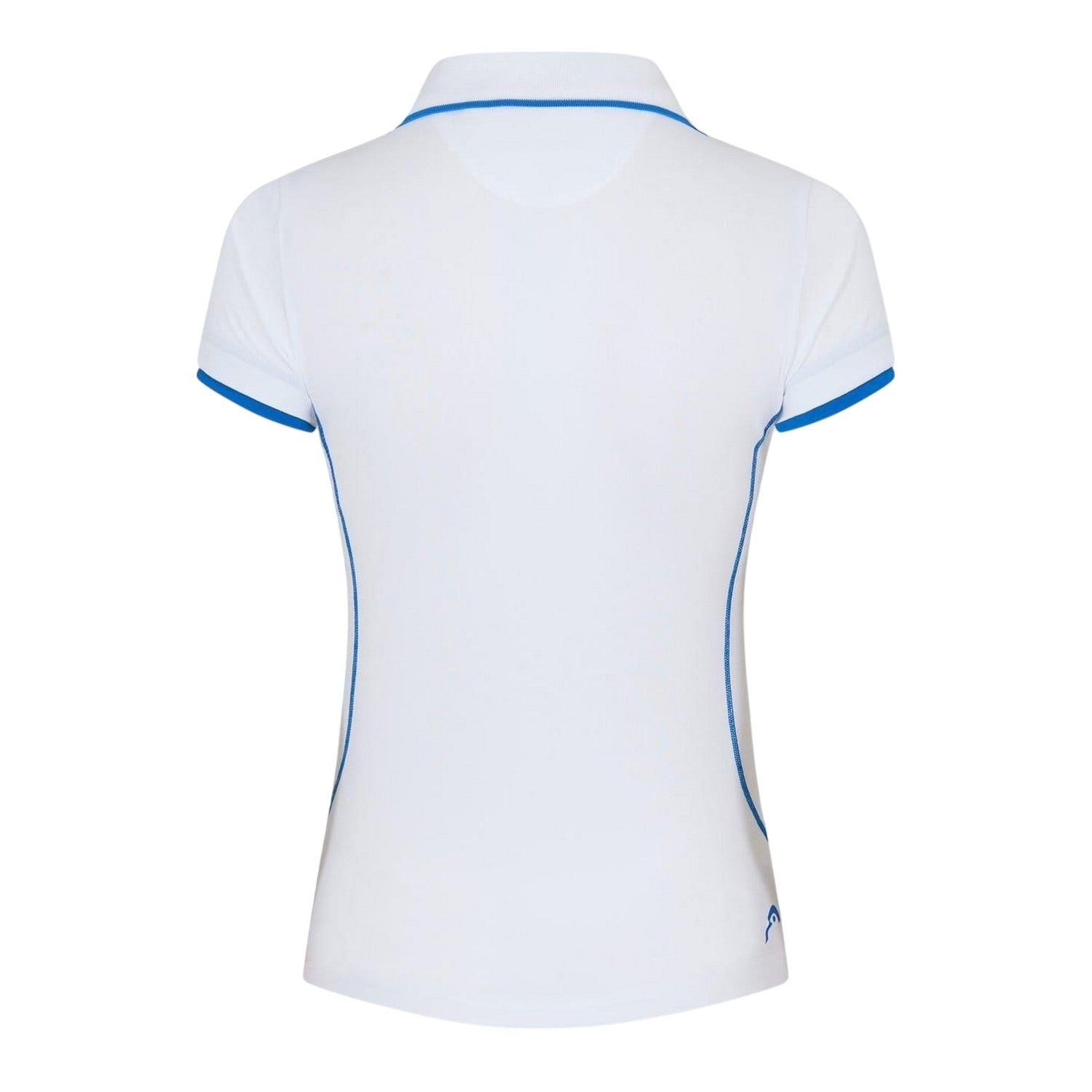 White - Back - Head Womens-Ladies Club Italy Contrast Detail Polo Shirt