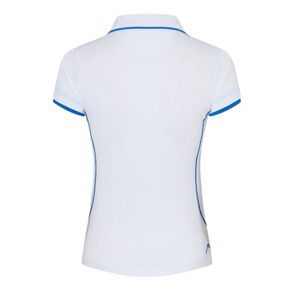 White - Back - Head Womens-Ladies Club Italy Contrast Detail Polo Shirt