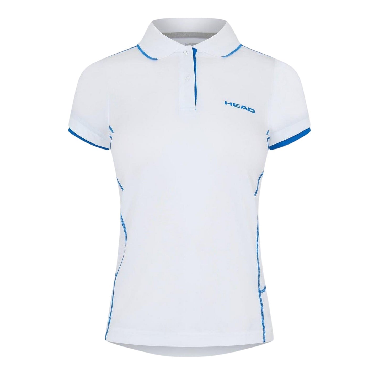White - Front - Head Womens-Ladies Club Italy Contrast Detail Polo Shirt