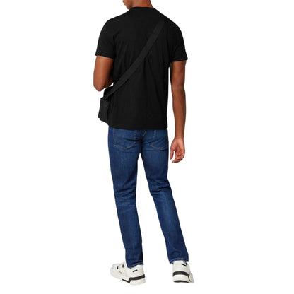 Black - Back - Lacoste Mens Logo Premium Cotton T-Shirt