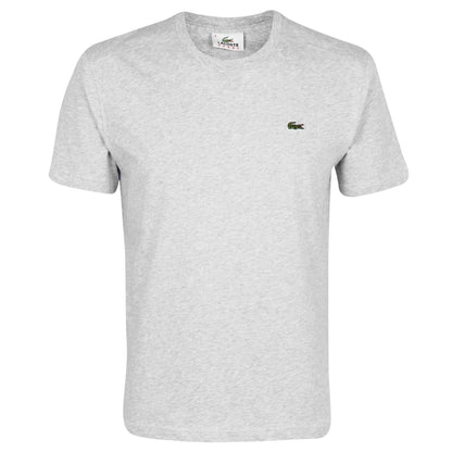 Light Grey - Front - Lacoste Mens Logo Premium Cotton T-Shirt