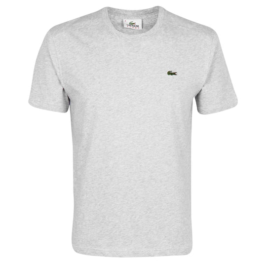 Light Grey - Front - Lacoste Mens Logo Premium Cotton T-Shirt