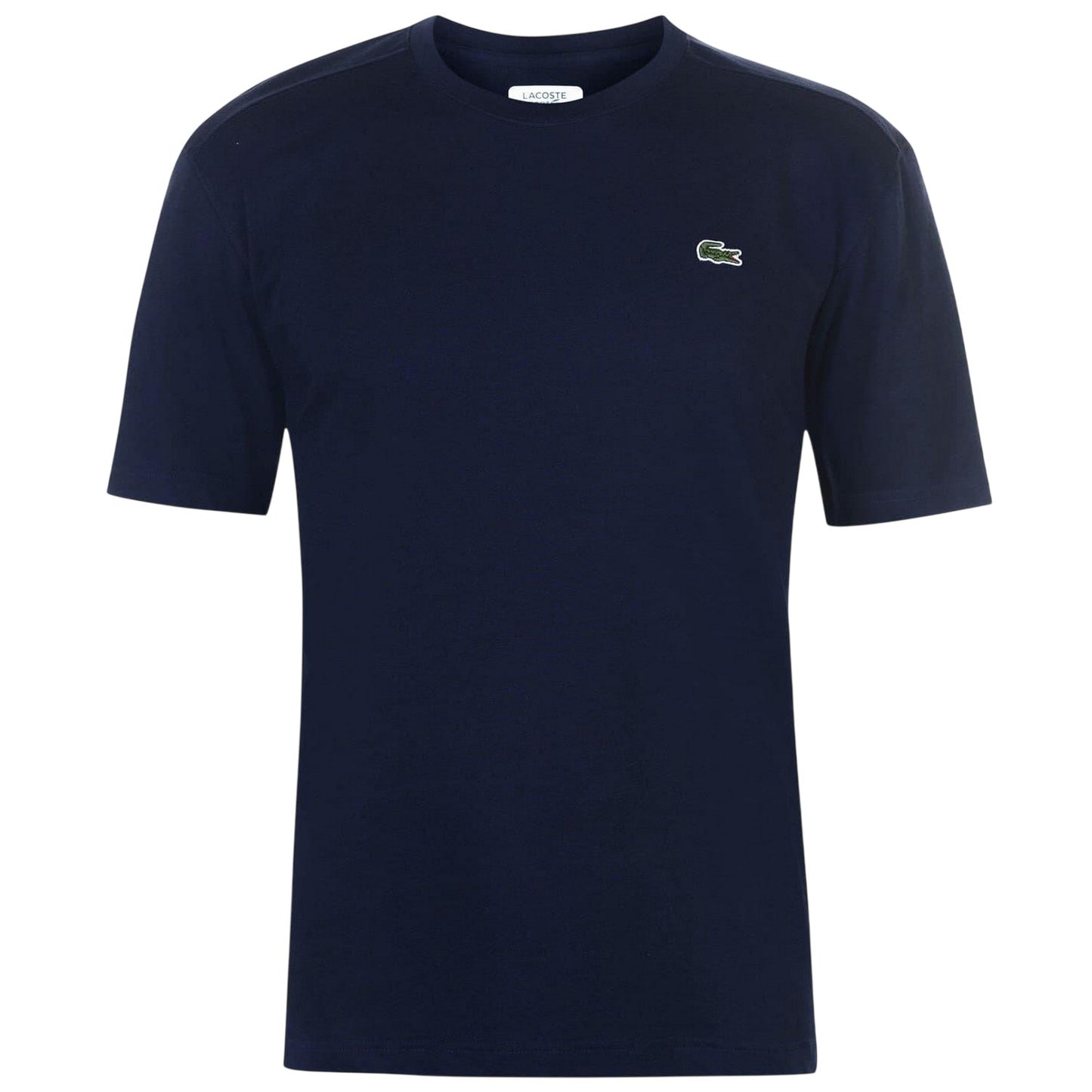 Navy - Front - Lacoste Mens Logo Premium Cotton T-Shirt