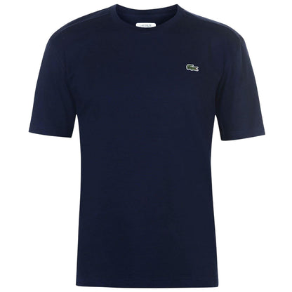 Navy - Front - Lacoste Mens Logo Premium Cotton T-Shirt