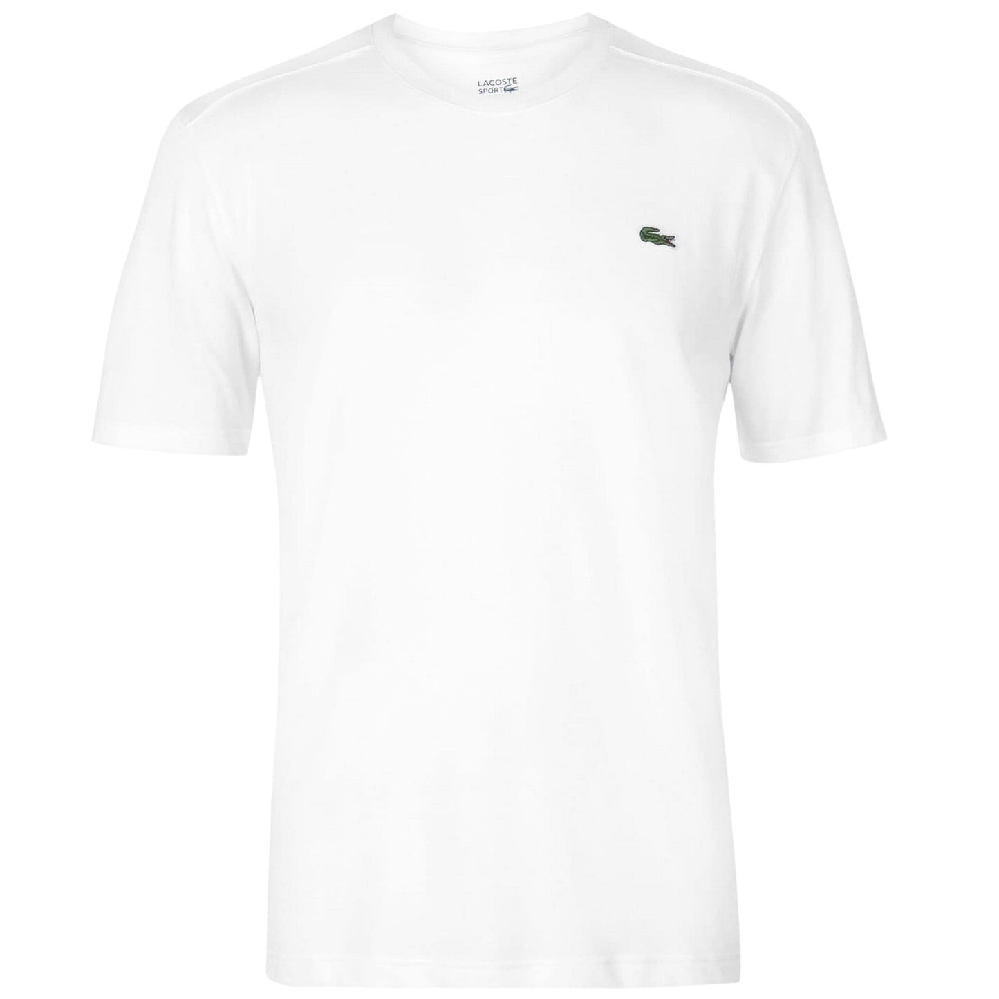 White - Front - Lacoste Mens Logo Premium Cotton T-Shirt
