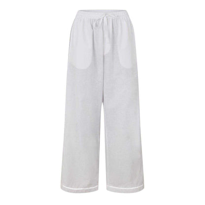 Bright White - Front - Jack Wills Womens-Ladies Linen Relaxed Fit Trousers
