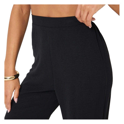 Black - Side - I Saw It First Womens-Ladies Crepe High Waist Trousers