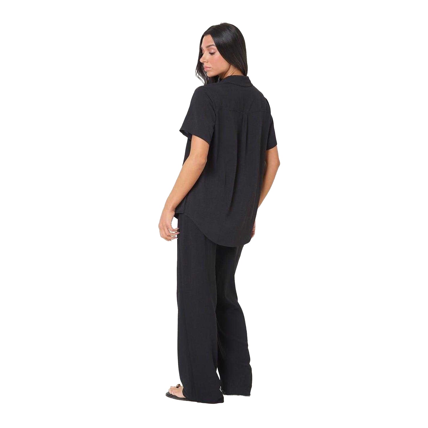 Black - Pack Shot - I Saw It First Womens-Ladies Crepe High Waist Trousers
