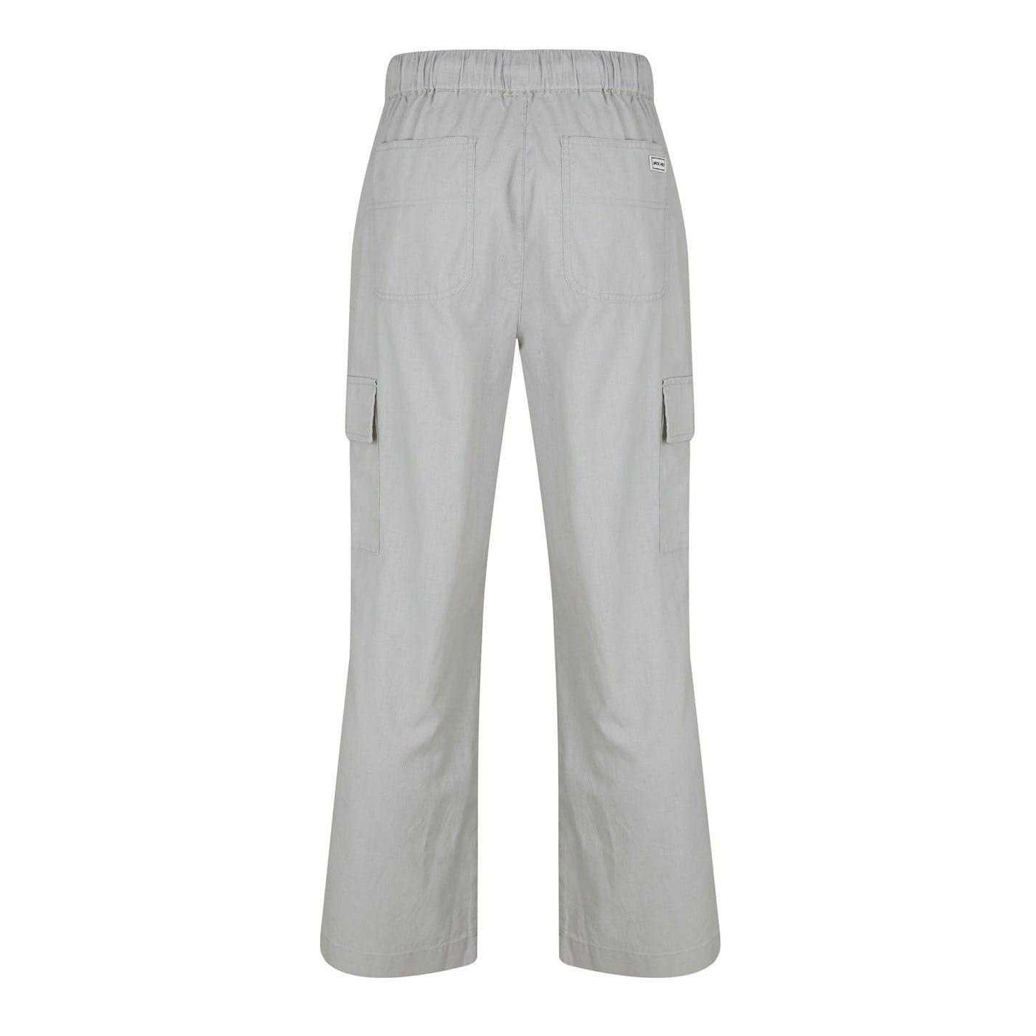 Putty - Back - Jack Wills Unisex Adult Linen Lightweight Relaxed Fit Cargo Trousers