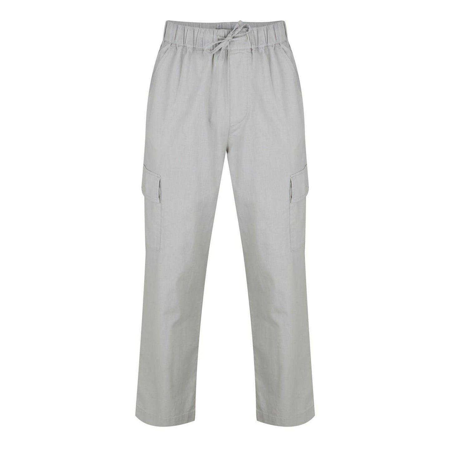 Putty - Front - Jack Wills Unisex Adult Linen Lightweight Relaxed Fit Cargo Trousers