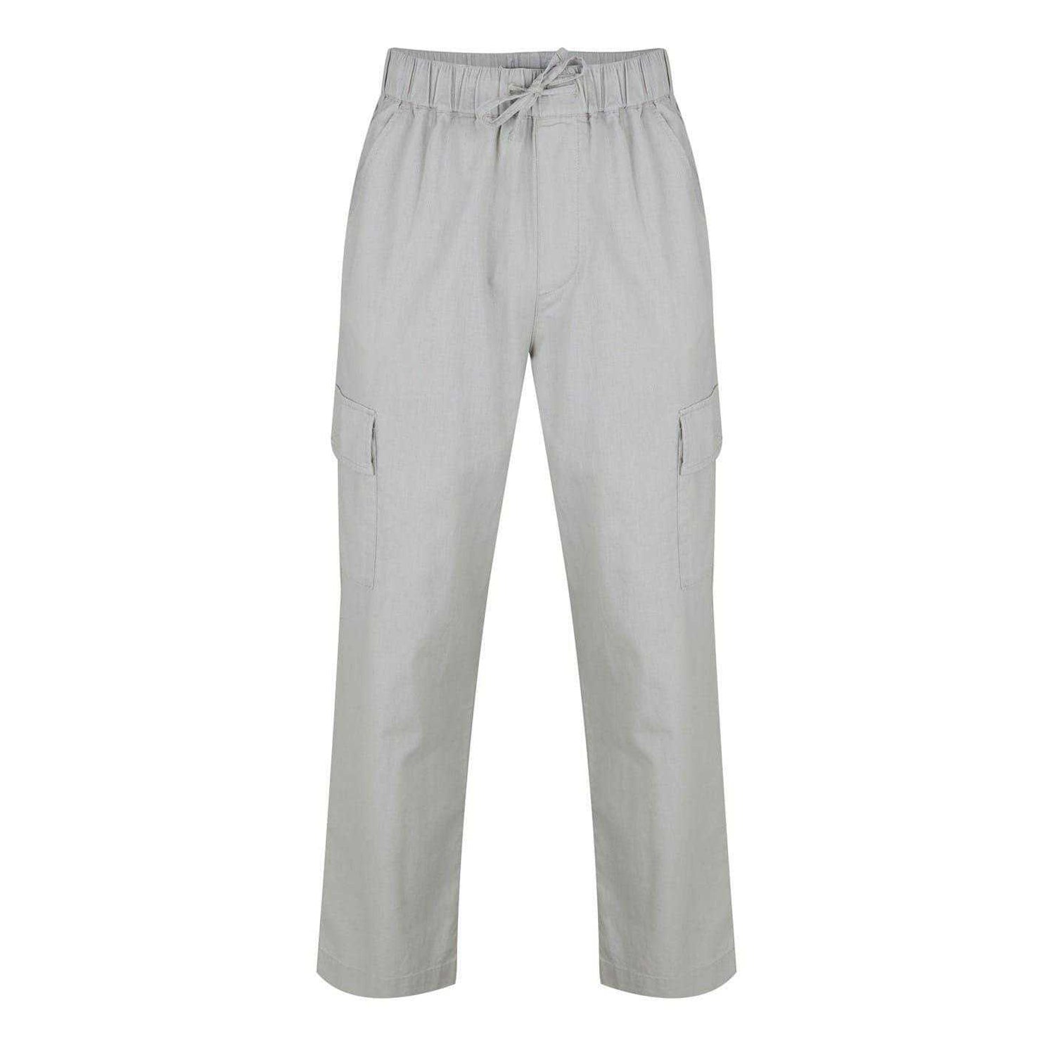 Putty - Front - Jack Wills Unisex Adult Linen Lightweight Relaxed Fit Cargo Trousers