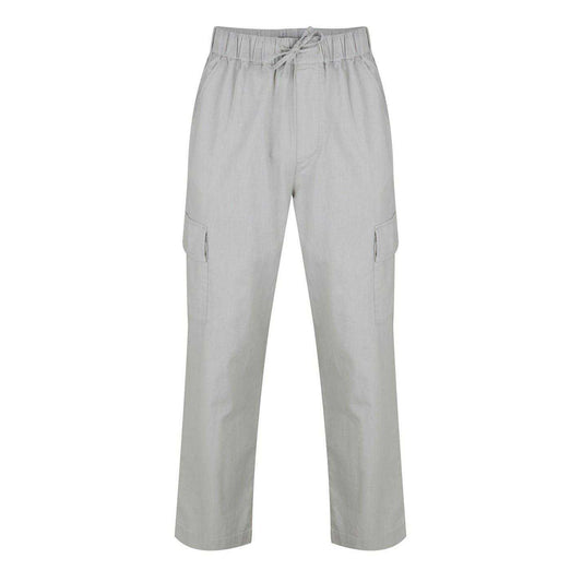 Putty - Front - Jack Wills Unisex Adult Linen Lightweight Relaxed Fit Cargo Trousers