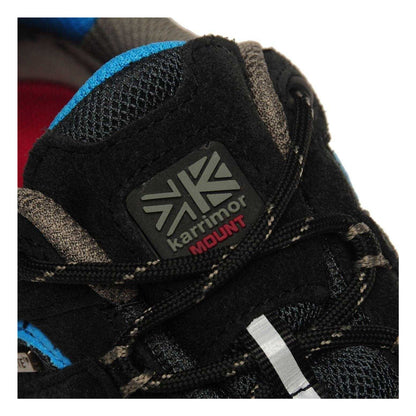 Black-Blue - Lifestyle - Karrimor Childrens-Kids Mount Low Cut Waterproof Walking Shoes