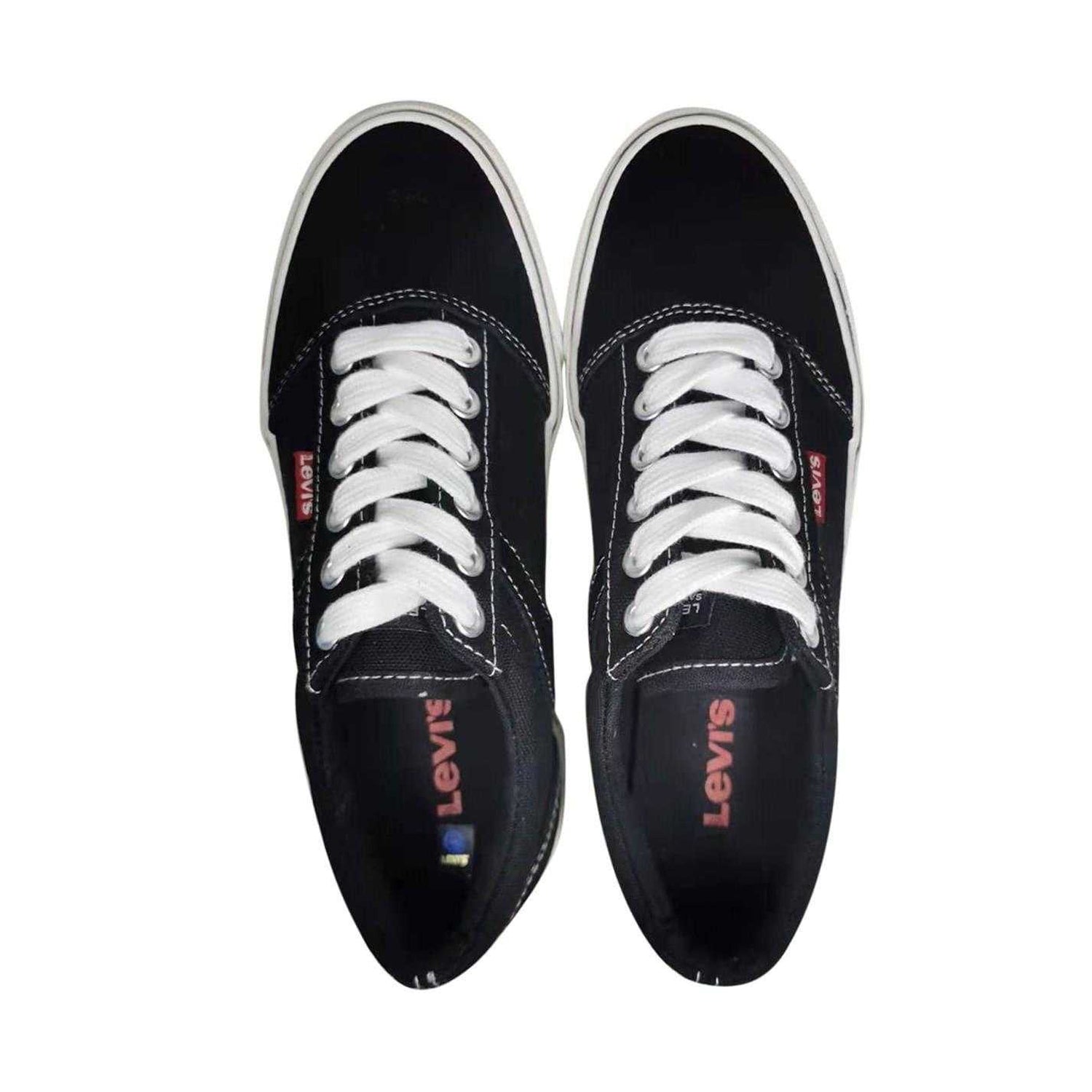 Black - Lifestyle - Levis Womens-Ladies Philly Canvas Low Cut Trainers