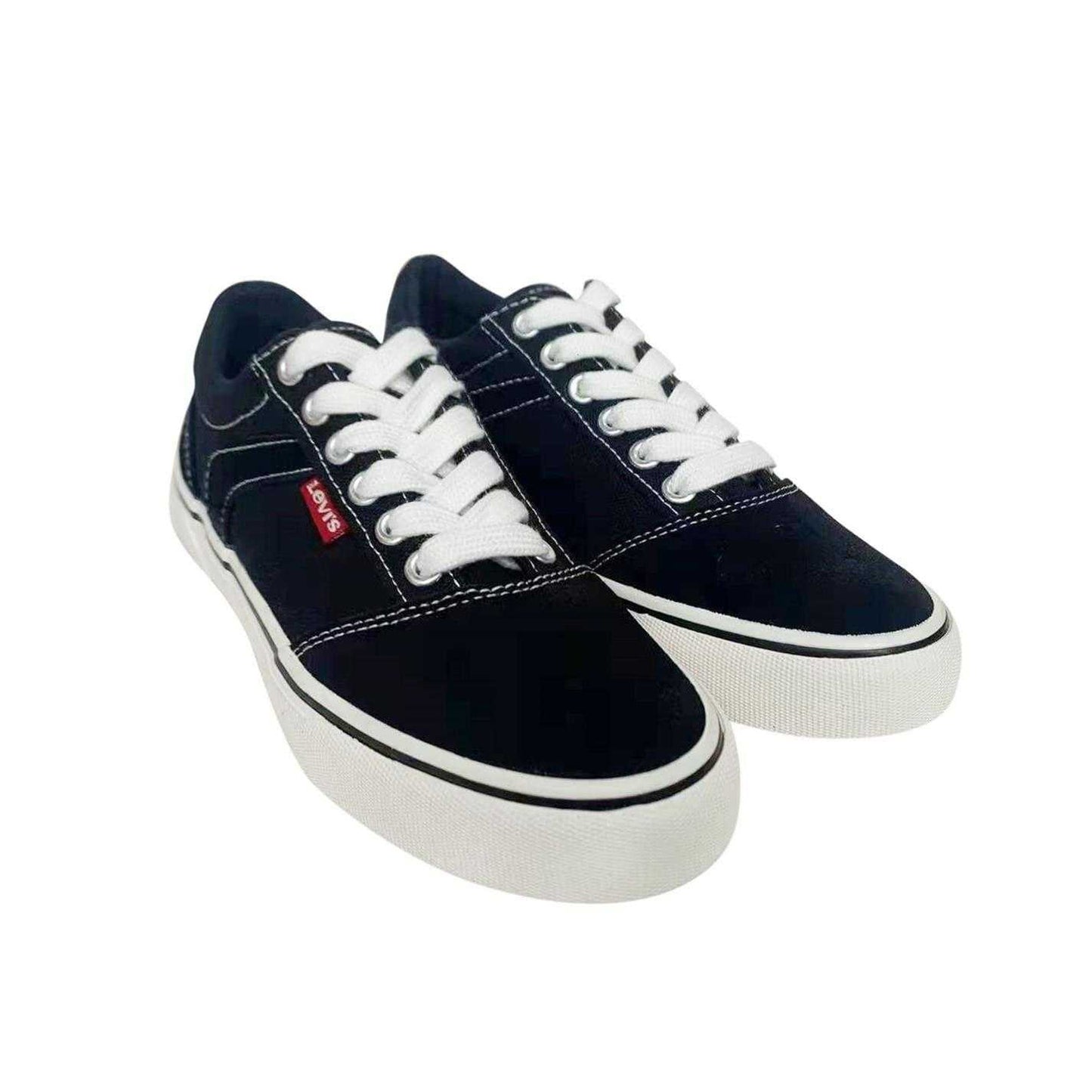 Black - Pack Shot - Levis Womens-Ladies Philly Canvas Low Cut Trainers