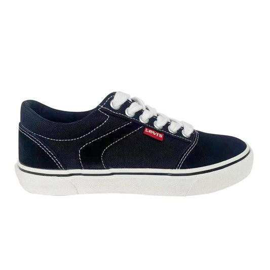 Black - Front - Levis Womens-Ladies Philly Canvas Low Cut Trainers
