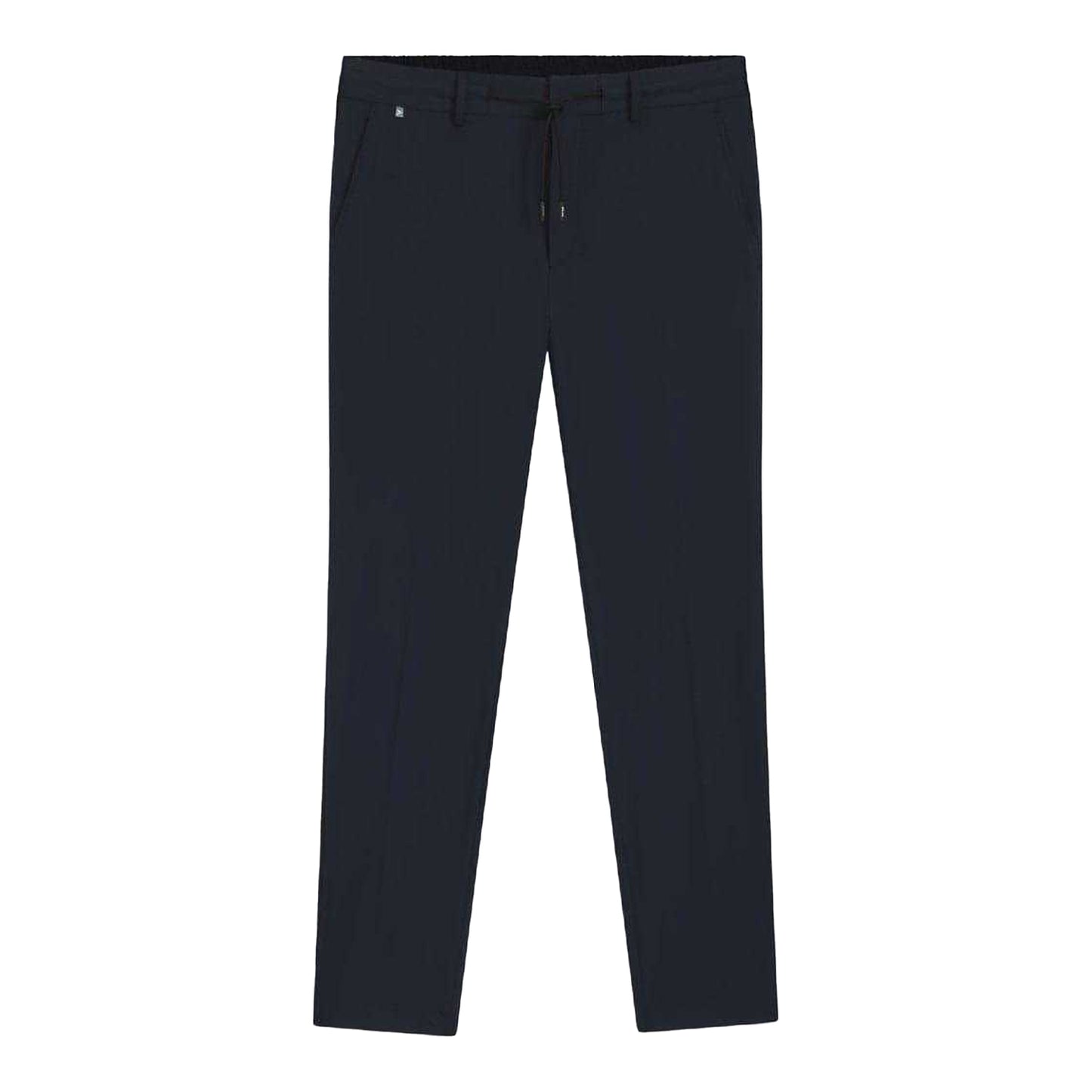 Dark Blue - Front - Hugo Boss Mens Straight Leg Trousers