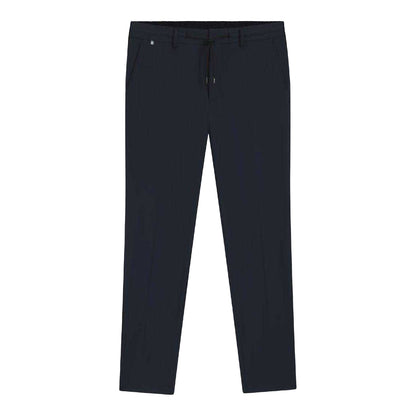 Dark Blue - Front - Hugo Boss Mens Straight Leg Trousers