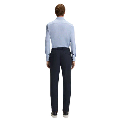 Dark Blue - Back - Hugo Boss Mens Straight Leg Trousers