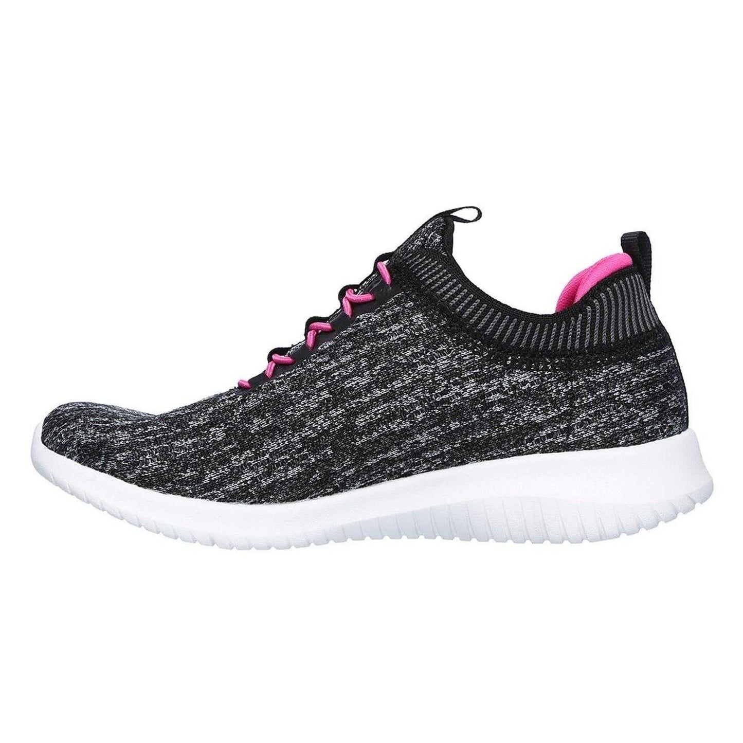 Black-Pink - Back - Skechers Girls Ultra Flex Bright Horizon Trainers