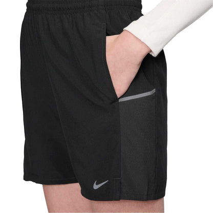 Black - Side - Nike Womens-Ladies Miler Running Shorts