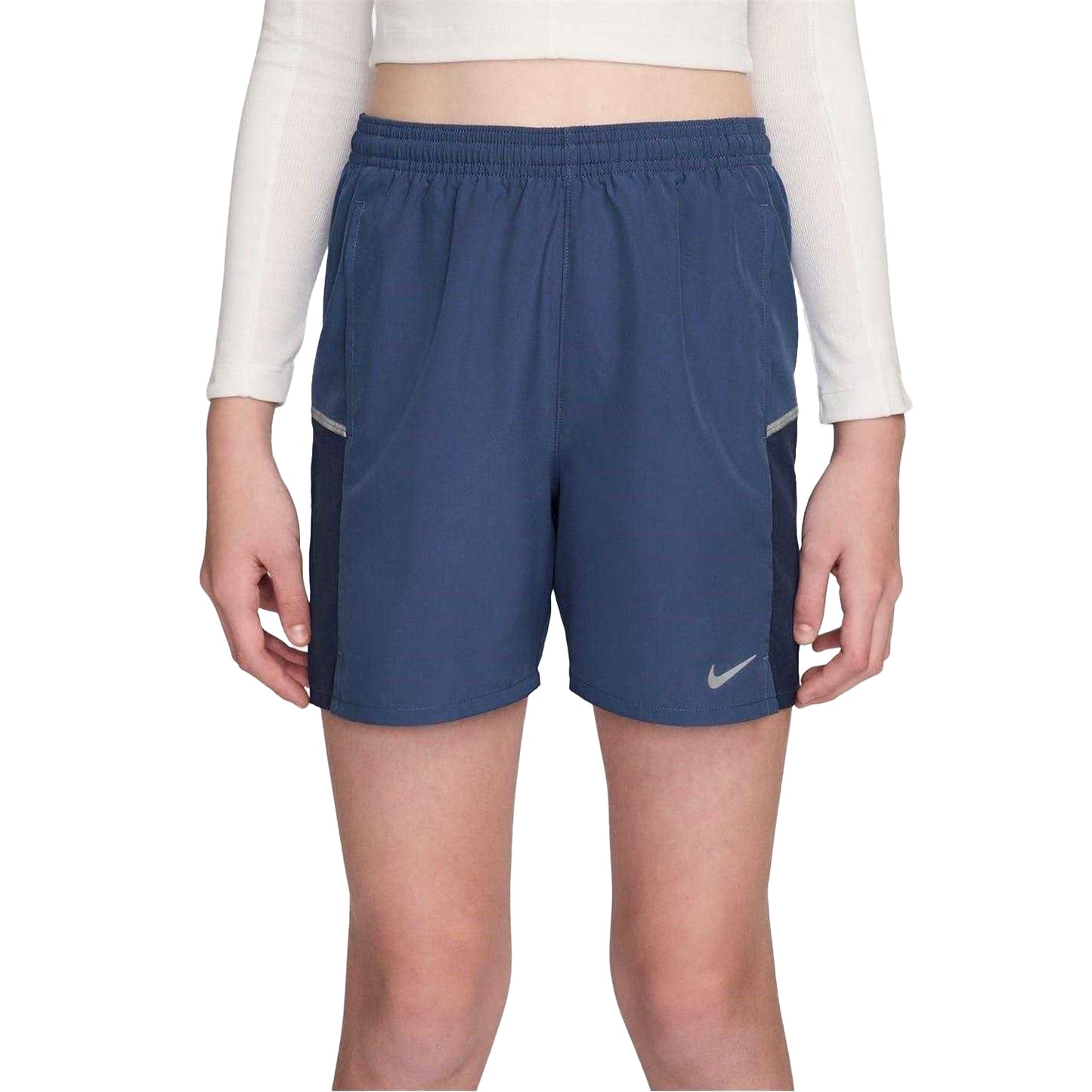 Navy - Front - Nike Womens-Ladies Miler Running Shorts